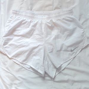 White Nike Running Shorts